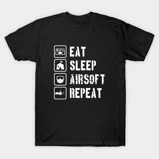 Eat Sleep Airsoft Repeat T-Shirt by CCDesign